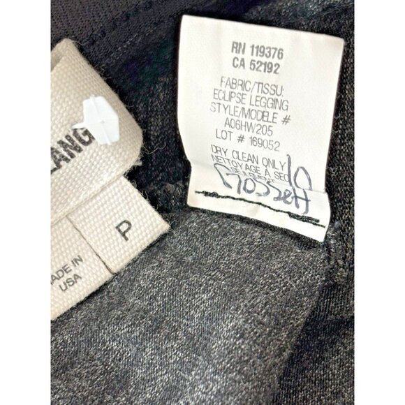 Helmut Lang Women's Striped Leggings – Dark Gray, Sleek Minimalist, Size P - Picture 13 of 15